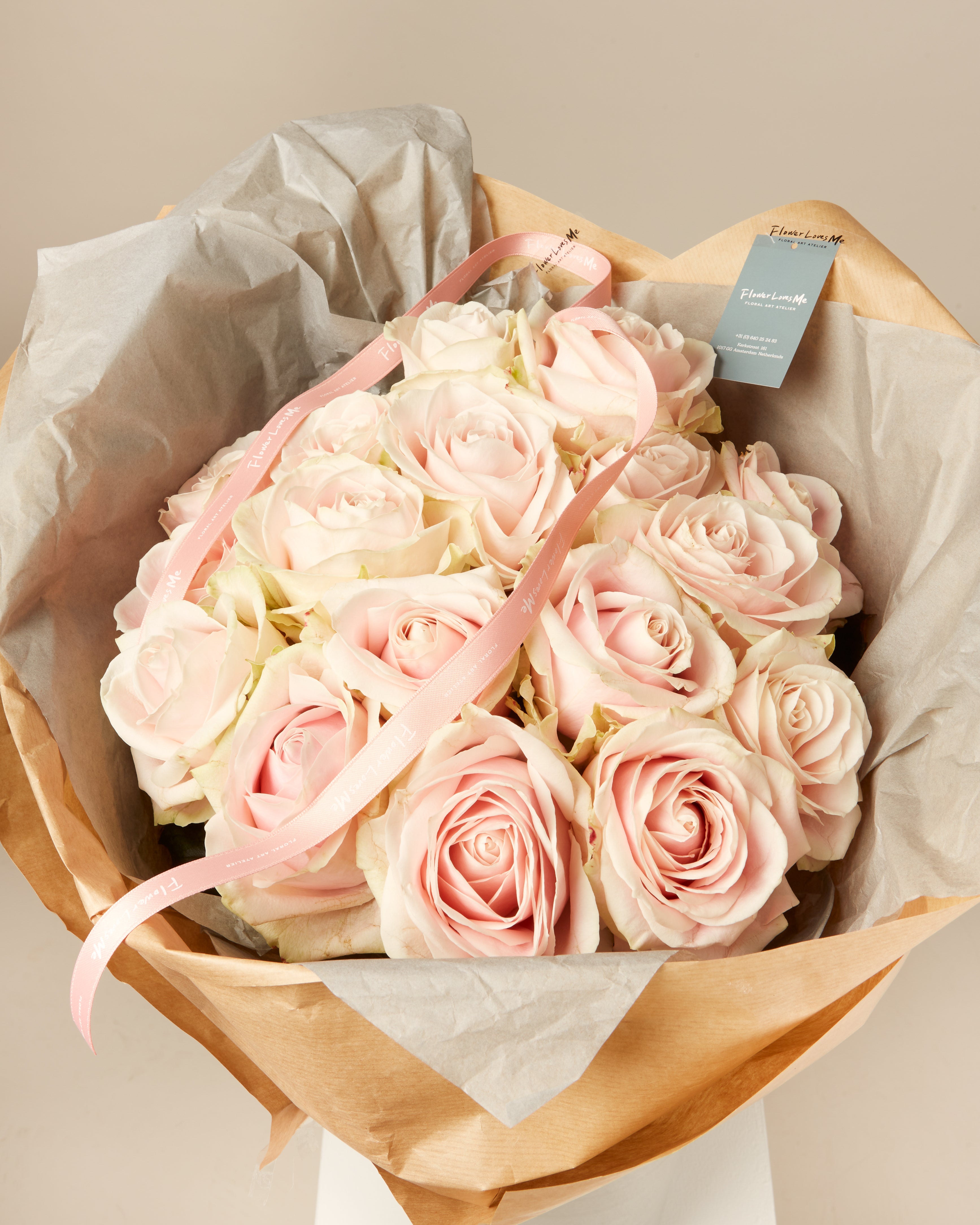 Pink Roses Bouquet - Amsterdam Florist Flower Shop