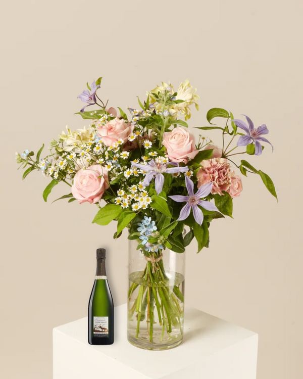 Mother's Day Flower Bouquet & Champagne